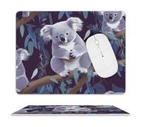 Lovely Koala Mousepad Rectangular Desk Pad Protector Comfortable MousePads with Non-Slip Rubber Base Leather Gaming Mice Pads Computer Mousemat for Office