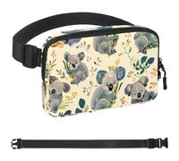 Lovely Koala Pattern Fanny Packs for Women Men, Crossbody Belt Bag with Zipper Pockets,Waterproof Waist Packs with Adjustable Strap for Workout Running Traveling Hiking, Multicolor, One Size