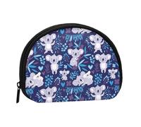 Lovely Koala Print Portable Mini Storage Bag Shell Shaped Wallet Small Coin Wallet Shell Storage Bag