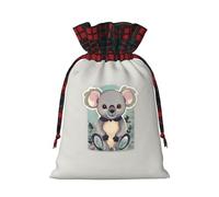 Lovely Koala Print Reusable Gift Decor Bags Festive Drawstring Pouches Anniversaries Wedding Favors