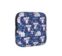 Lovely Koala Print Sanitary Pad Storage Bag, Sanitary Pad Bags, Portable Period Bag with Zipper for Female Girls