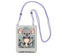 Lovely Koala Print Sling Bag For Men Women, Casual Mini Phone Purses, Anti-Theft Phone Bag, For Hiking Travel, Purple, One Size