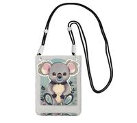 Lovely Koala Print Sling Bag For Men Women, Casual Mini Phone Purses, Anti-Theft Phone Bag, For Hiking Travel