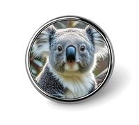 Lovely Koala Round Badge Personalized Metal Lapel Pin Badges Fit Clothing Bags Hat Humorous Printed Brooch Badge Party Decorations Accessories for Men Women