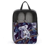 Lovely Koala Shoe Bag Travel Shoe Organizer Water-Resistant Shoe Pouch with Zipper Sneaker Dust Bag, gray, One Size, Modern
