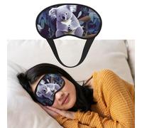 Lovely Koala Sleep Mask Soft Blackout Eye Mask with Adjustable Strap Comfortable Eye Shade Cover for Women Men Deep Rest Travel Work Home