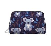Lovely Koala Stylish Portable Cosmetic Bag with Full-Print Design â€“ Durable PVC Leather Makeup & Toiletry Organizer for Home & Travel Use