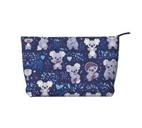 Lovely Koala Stylish Velvet Cosmetic Bag with Full-Print Design â€“ Durable Travel Makeup Pouch for Daily Use & Gifts