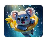 Lovely Koala Swims Underwater ErgoGrip Large Mouse Pad, Non-Slip Rubber Base