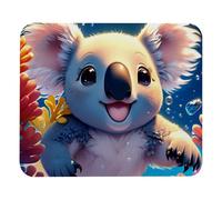Lovely Koala Swims Underwater ErgoGrip Large Mouse Pad, Non-Slip Rubber Base