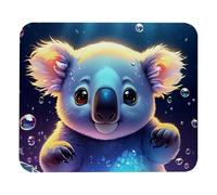 Lovely Koala Swims Underwater Plush Surface Mouse Pad, Thickened Anti-Slip Mat for Office & Gaming