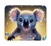 Lovely Koala Swims Underwater Plush Surface Mouse Pad, Thickened Anti-Slip Mat for Office & Gaming