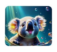 Lovely Koala Swims Underwater Plush Surface Mouse Pad, Thickened Anti-Slip Mat for Office & Gaming