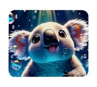 Lovely Koala Swims Underwater Plush Surface Mouse Pad, Thickened Anti-Slip Mat for Office & Gaming