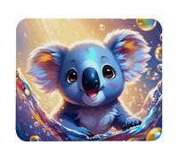 Lovely Koala Swims Underwater Plush Surface Mouse Pad, Thickened Anti-Slip Mat for Office & Gaming