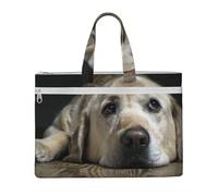 Lovely Labrador Dog,Canvas Document Bag Zipper File Tote Bag Handbag Briefcase for School Office