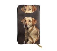 Lovely Labrador Patterned Leather Long Wallet (7.5 * 4.1 inches) | Extra Large Multi-Function Compartment | Great Gift