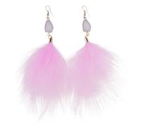 Lovely Large Pinks Color Simple Natural Tassels Studs Earrings Simple Delicate Earring Pin Statement Jewelry Fashion Earrings Statement Jewelry