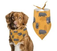 Lovely Lazy Hippo Dog Bandanas Puppy Cat Kerchief Scarf Pet Triangle Bandana for Christmas
