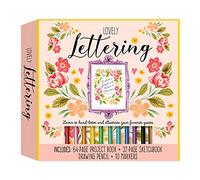 Lovely Lettering Kit: Learn to hand-letter and illustrate your favorite quotes • Includes: 64-page project book, 32-page sketchbook, drawing pencil, 10 markers