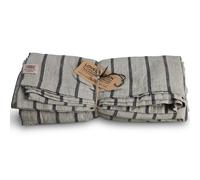 Lovely Linen - Misty Table Cloth, Striped pattern 145x300 cm, Black Stripe - Black Stripe