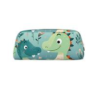 Lovely Little Dinosaur Baby Print Pencil Case, Pencil Pouch with Zipper, Portable Stationery Organizer pencil bag - Office Travel, Gold, One Size, Art Deco