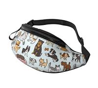 Lovely Little Dog Fanny Pack for Men Women,Crossbody Waist Bag Pack,Belt Bag for Travel Walking Running Hiking Cycling