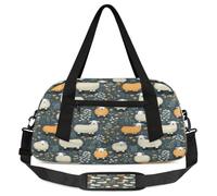 Lovely Little Sheep Kids Overnight Duffle Bags for Girls Boys, Alpaca Lightweight Sports Gym Bag for Kids，Small Overnight Weekender Carry on Travel Bags Dance Bag, Lovely Little Sheep, 18.5L x 7.8W x