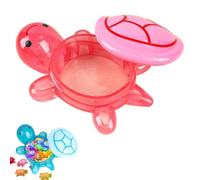 Lovely Luminescent Turtle Box for Storing Toys Home Decor, Resin Craft Turtle Figurines that Glow Storage Ornament (Red)