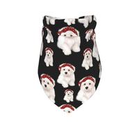 Lovely Maltese Bolonka Puppy,Bib Scarf Triangle Hood Adjustable Pet Scarf Washable Hood Suitable for Small, Medium and Large Dogs and Cats