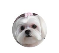 Lovely Maltese Dog Car Air Fresheners 6 Pcs, Funny Hanging Car Air Fresheners Cute Long Lasting Scented Mirror Hanging Decoration Ornaments Gift Interior Decor Accessories For Men Women