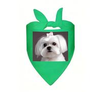 Lovely Maltese Dog Dog Bandana Soft Breathable Polyester Triangle Scarf for Small to Large Dogs Cats Comfortable Pet Bibs for Daily Wear Party Wedding Birthday Pet Accessories
