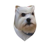 Lovely Maltese Dog Print,Bib Scarf Triangle Hood Adjustable Pet Scarf Washable Hood Suitable for Small, Medium and Large Dogs and Cats