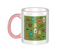 Lovely Monster Dual-Sided Edge-Color Ceramic Mug â€“ Premium Handcrafted Ceramic Coffee Mug With Vibrant Full-Edge Printed Design, Smooth Rim & Ergonomic Arc Handle For Home, Office & Gifting