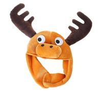 Lovely Moose Hat Plush Headgear Hat Fun Animal Costume Accessories Headwear For All Age Family Gathering Supply Unisex Plush
