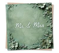Lovely Mr and Mrs Card For a Beautiful Couple - Flowers, Floral, Nature - Marriage, Wedding, Special Pair, Married - For Loved Ones, Husband and Wife