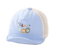 Lovely Newborn Baby Sun Hat Mesh Baseball Cap for Infant Toddler Peaked Cap Anti UV Baseball Sun Hat for Baby Girls Boys 6-18 Months, Blue
