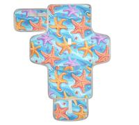 Lovely Orange Starfish Reusable Diaper Change pad with Tissue Pocket Changing pad for Changing Table Lightweight & Foldable Changing Station cambiador de pa?ales para Bebes