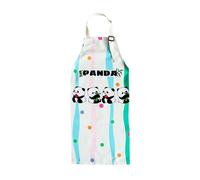 Lovely Panda Apron For Youngsters Kids Art Painting Cooking Wear For Kitchen And Educational Projects 3-8 Years Panda Pattern Apron