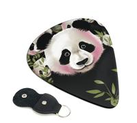 Lovely Panda Printed Guitar Picks 6-Pack - Pick Set (0.46mm / 0.71mm / 0.96mm) Suitable For Guitar And Ukulele Playing
