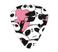 Lovely Panda Printed Guitar Picks Guitar Plectrums Bass Picks with Organizer Storage Box 12 Pack Includes Thin, Medium & Heavy Gauges