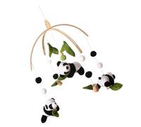 Lovely Panda Shaped Plush Hanging Rattle Toy Accessories Early Educational Bed Around Hanging Supplies Hand Eye Coordination