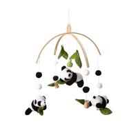 Lovely Panda Shaped Plush Hanging Rattle Toy Accessories Early Educational Toy Bed Around Hanging Supplies Baby Crib Mobile