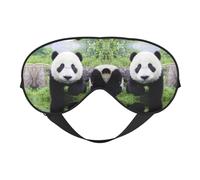 Lovely Panda Walking On The Grassland Sleep Eye Mas Updated Design Light Blocking Night Eye Blinder Men Women Shift Work Travel