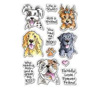 Lovely Pet Dogs Different Type Faithful Loyal Forever Friend Clear Rubber Stamp Metal Cutting Die Set for Card Making DIY Scrapbooking Embossing Stencil Album Gift Cards Home Decoration Paper Crafts