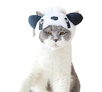Lovely Pet Headgear, Panda Sheep Demon Pattern Cute Cat Head Cover Pet Cap Dog Headdress Cartoon Cat Dog Headwear Cap for Christmas Panda L