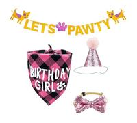 Lovely Pet Scarf for Birthday Party Custume Outfit Prince or Princess Glitter Delicate Dog Outfit for Furry Friend