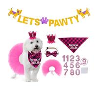 Lovely Pet Scarf for Birthday Party Custume Outfit Prince or Princess Glitter Delicate Dog Outfit for Furry Friend