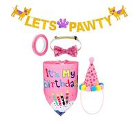 Lovely Pet Scarf for Birthday Party Custume Outfit Prince or Princess Glitter Delicate Dog Outfit for Furry Friend
