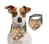 Lovely Pineapple Dog Bandanas,Summer Bandanas for Dogs Washable Adjustable Dog Triangle Scarf Bibs Cute Pet Bibs for Medium Large Dogs Puppy and Cats Small